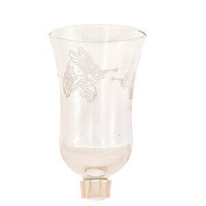 Homco Christmas Angel Sconce Votive Candle Holders 6" etched holiday cottagecore